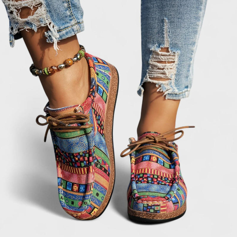 Camille Martin Printed Platform Boho Shoes