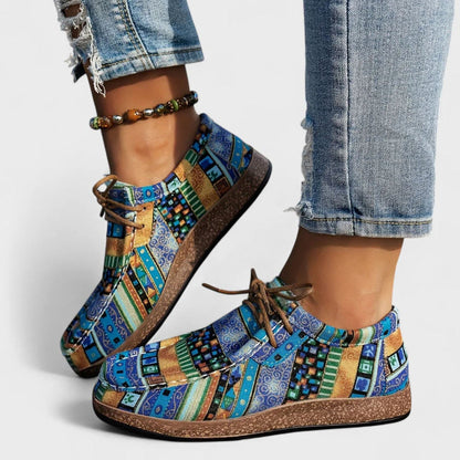 Camille Martin Printed Platform Boho Shoes