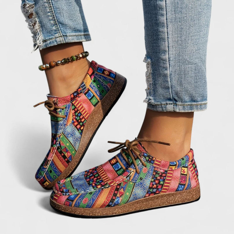 Camille Martin Printed Platform Boho Shoes