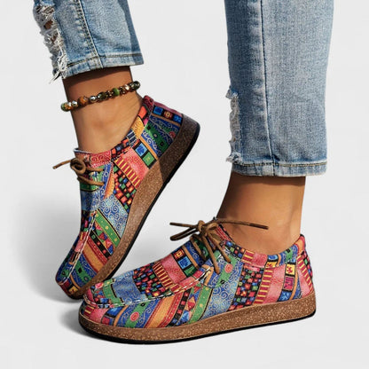Camille Martin Printed Platform Boho Shoes