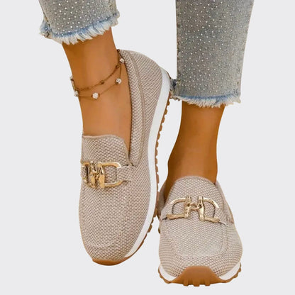 Camille Martin Slip-On Loafers with Decorative Buckle