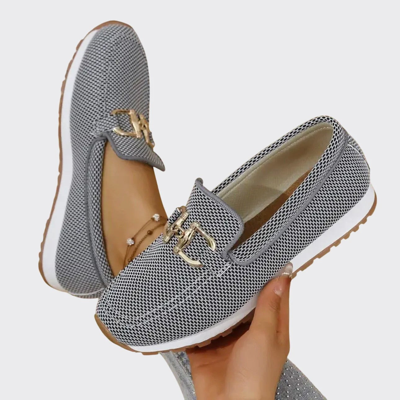 Camille Martin Slip-On Loafers with Decorative Buckle