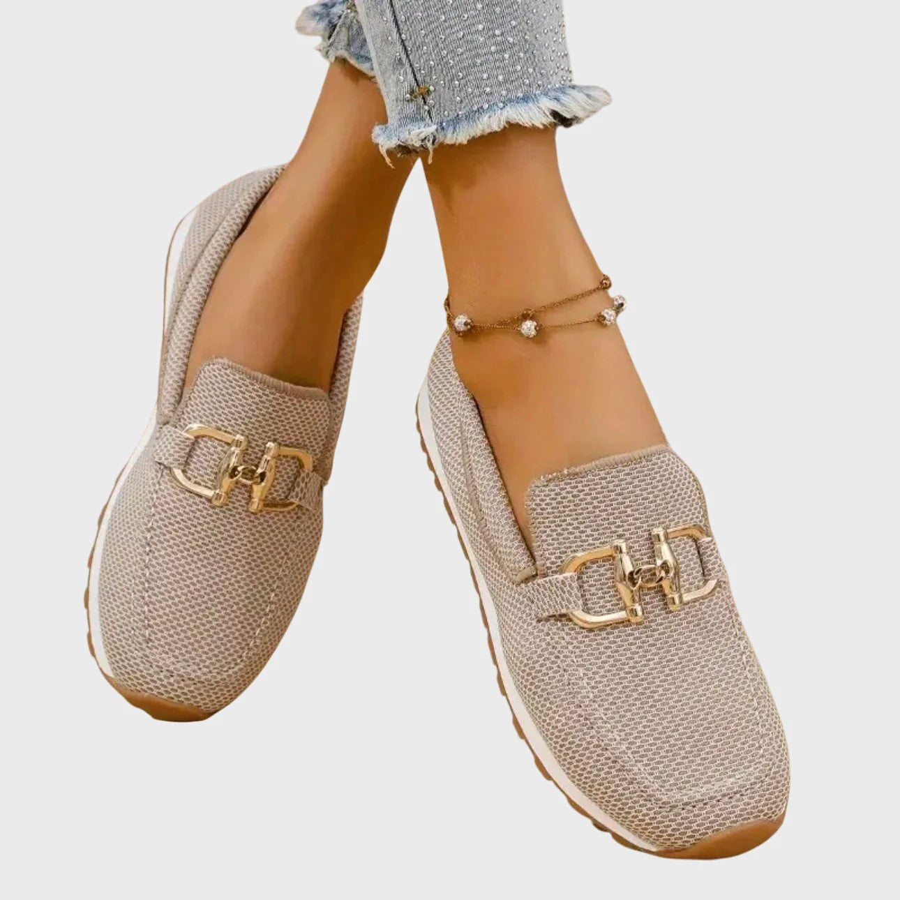 Camille Martin Slip-On Loafers with Decorative Buckle