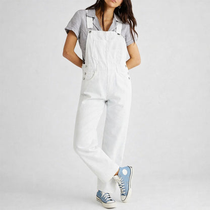 Camille Martin Straight-Leg Denim Overalls