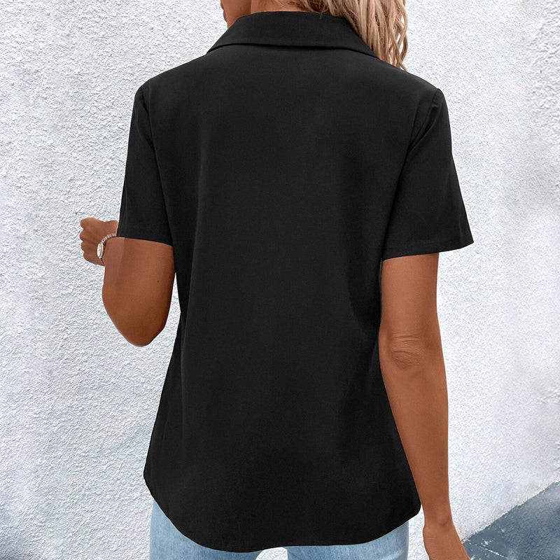 Camille Martin Zip-Placket Utility Shirt