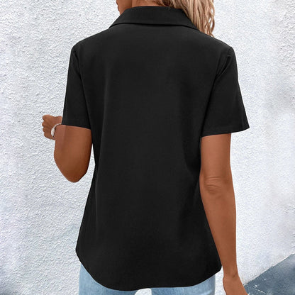 Camille Martin Zip-Placket Utility Shirt