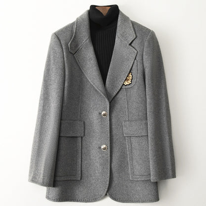 Claire Laurent Pearl Cashmere Coat