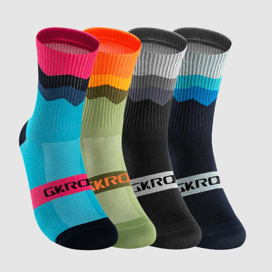 Color-Block Compression Cycling Crew Socks