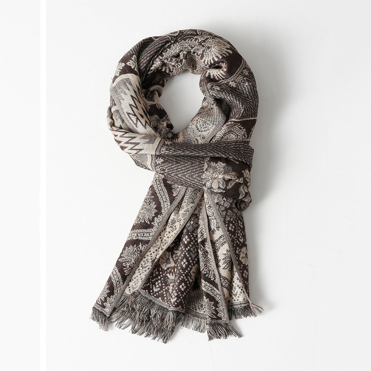 Ethnic Cotton Jacquard Men Scarf