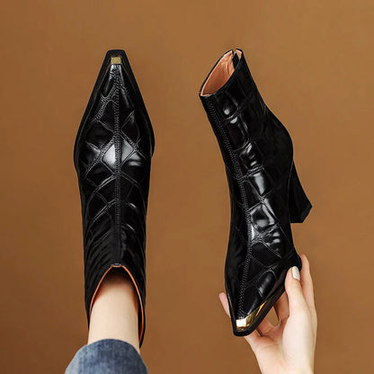 Evelora Croc Genuine Leather Boots