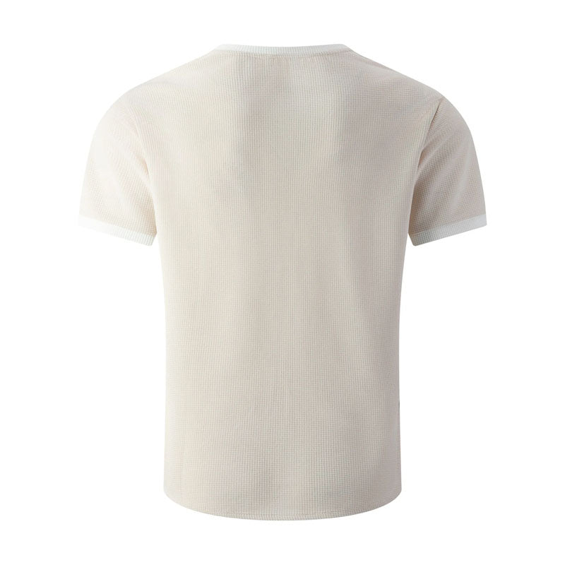Franco Bianchi Textured T-Shirt with Contrast Neckline