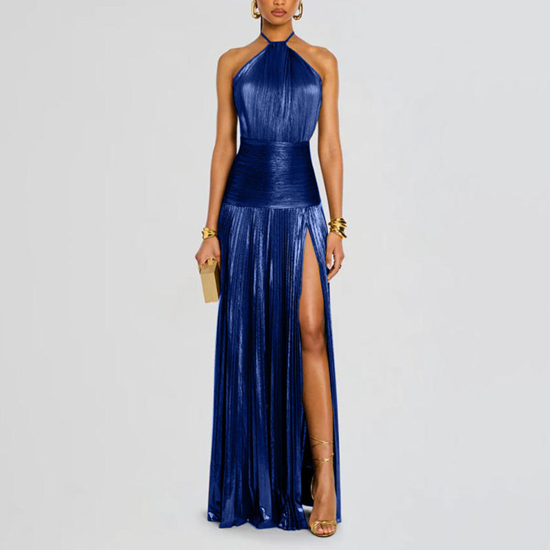 Isabelle DeLacroix Halter Cocktail Maxi Dress