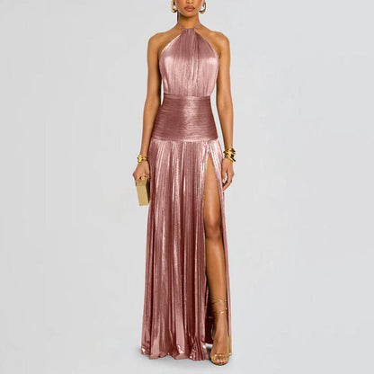 Isabelle DeLacroix Halter Cocktail Maxi Dress