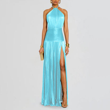 Isabelle DeLacroix Halter Cocktail Maxi Dress