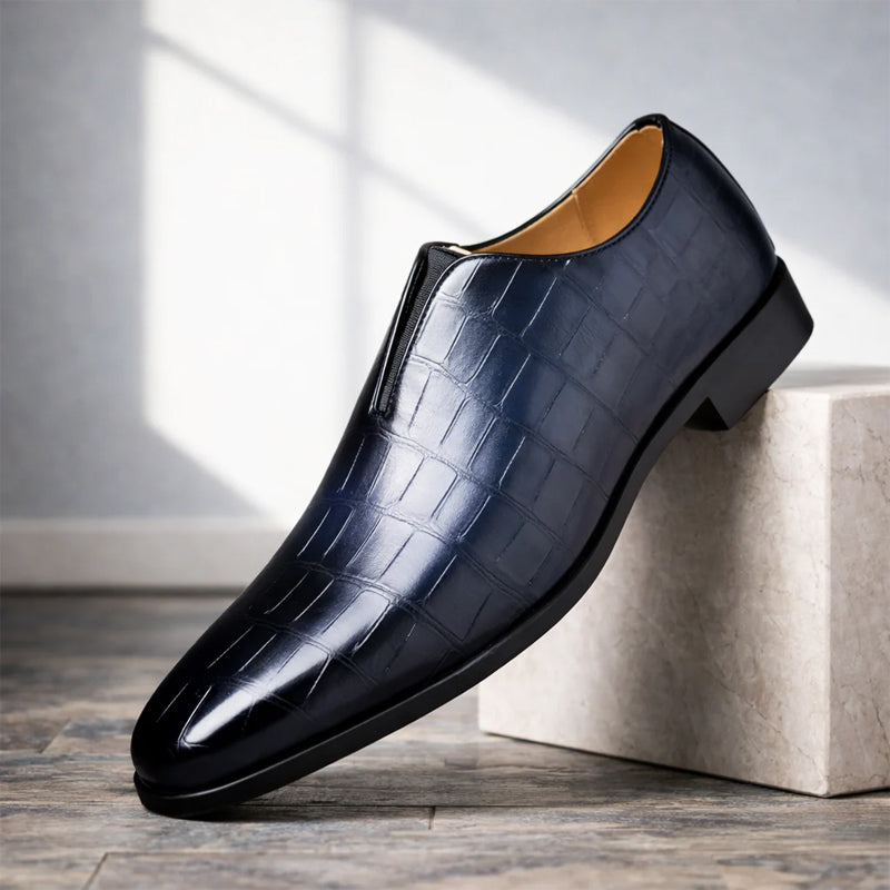 Jack Washington Croc-Texture Slip-On Loafers