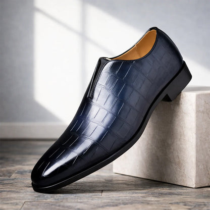 Jack Washington Croc-Texture Slip-On Loafers