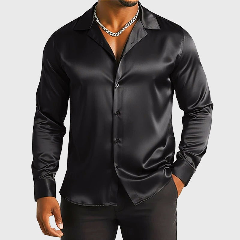 Jack Washington Formal Button-Up Satin Shirt
