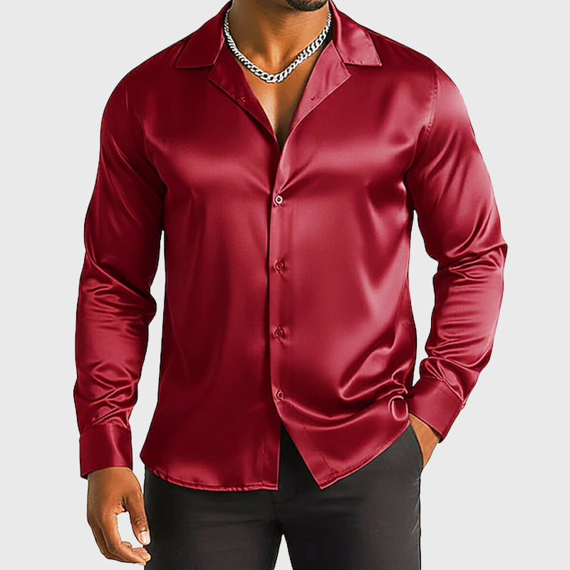 Jack Washington Formal Button-Up Satin Shirt