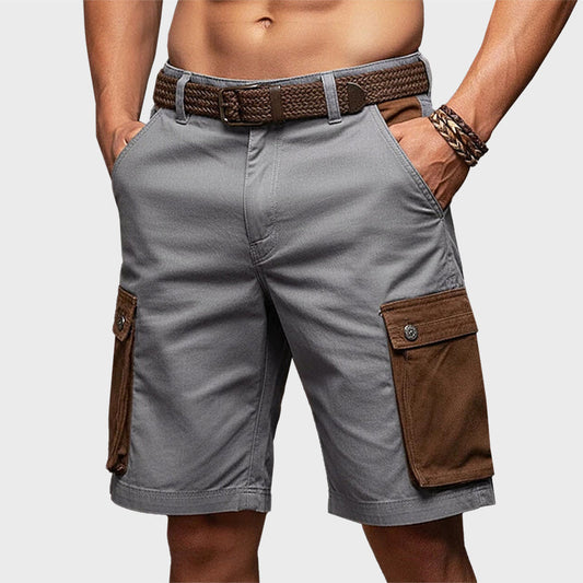 Jack Washington Linen Cargo Shorts with Utility Pockets