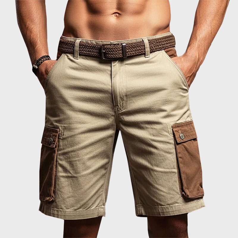 Jack Washington Linen Cargo Shorts with Utility Pockets