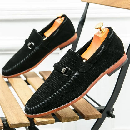 Jack Washington Perforated Suede Loafers