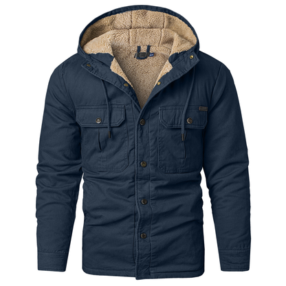 Jack Washington Hooded Velvet Jacket for Men – Winter Wear