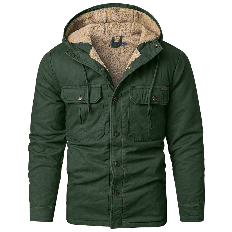 Jack Washington Hooded Velvet Jacket for Men – Winter Wear