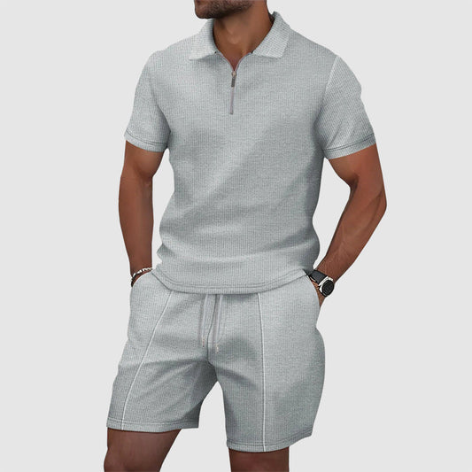 Jack Washington Waffle Polo Shirt and Shorts Set