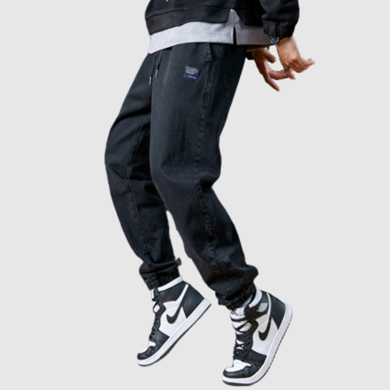 Jack Washington Black Causal Denim Jogger