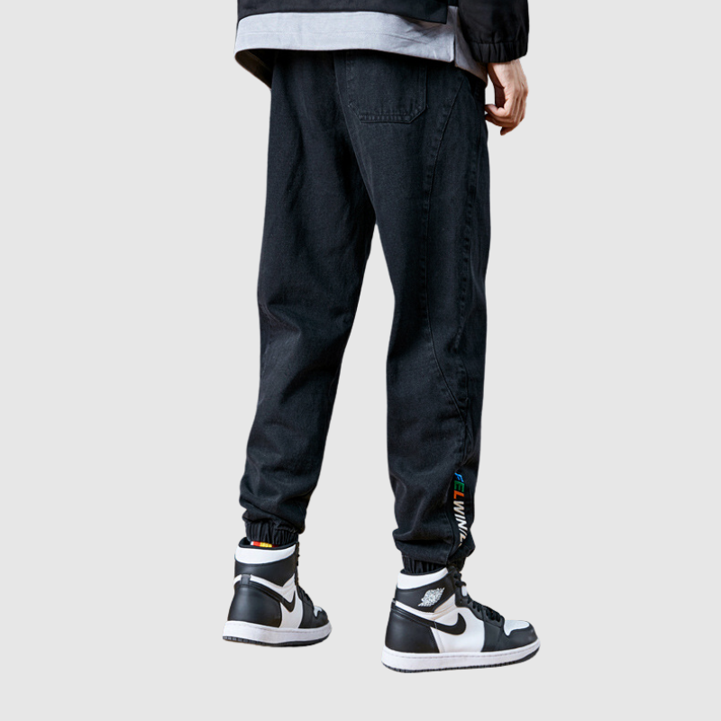 Jack Washington Causal Denim Black Jogger