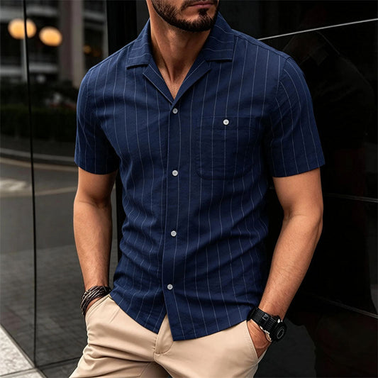 Jack Washington Short Sleeve Pinstripe Shirt