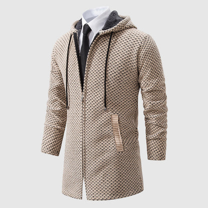 Jack Washington Textured Knit Hooded Coat
