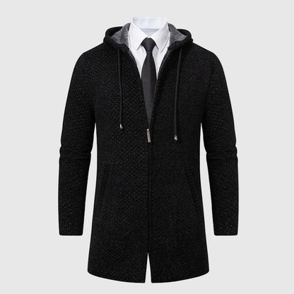 Jack Washington Textured Knit Hooded Coat