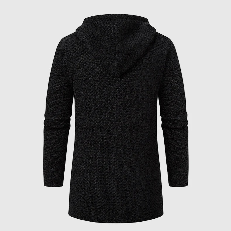 Jack Washington Textured Knit Hooded Coat