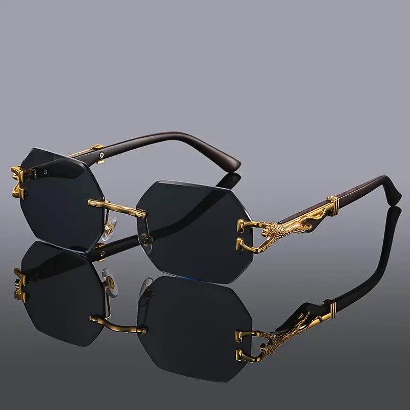 James Scott Edge Leopard Sunglasses