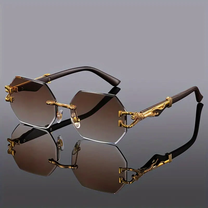 James Scott Edge Leopard Sunglasses