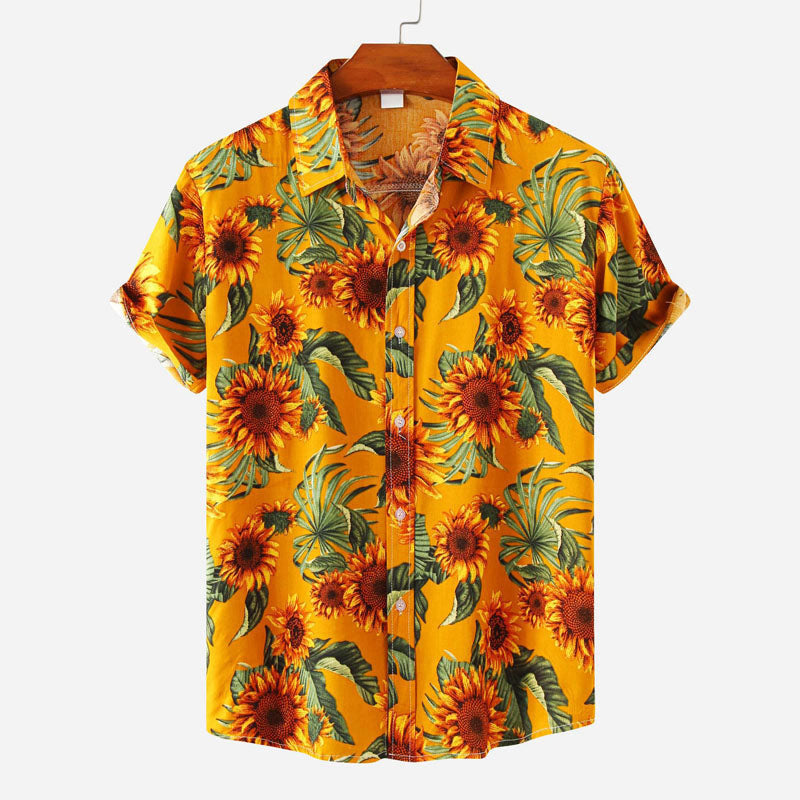 James Scott Floral Shirt with Short Sleeves