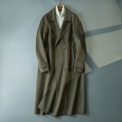 James Smith Men Wool Trench Coat