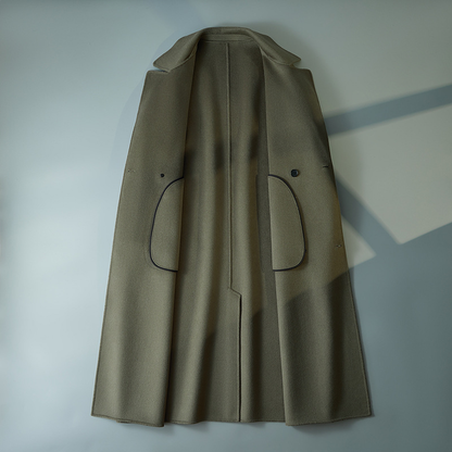 James Smith Men Wool Trench Coat