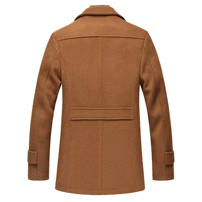 James Washington Men Mid-Length Wool Coat