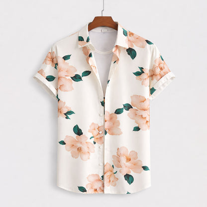 James Scott Floral Short Sleeve Button-Up Shirt
