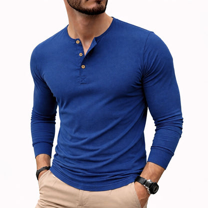 James - Long Sleeve Henley Shirt
