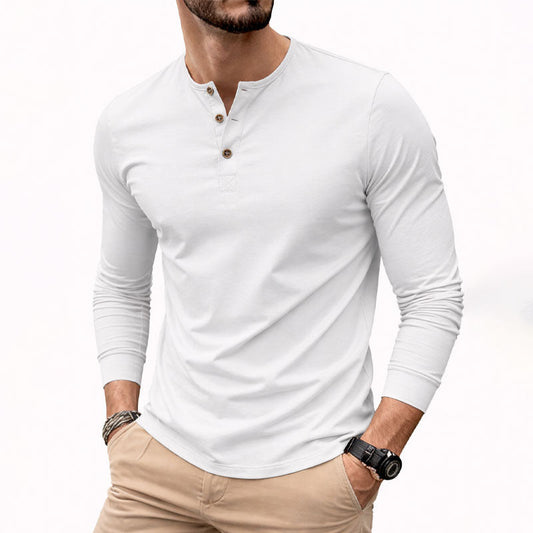 James - Long Sleeve Henley Shirt