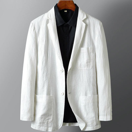 Le Ciel Rayé Linen Blazer by Franco Bianchi
