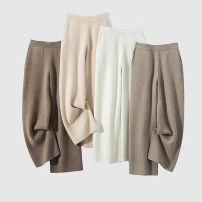 Luxe Flanelle Wide-Leg Pants by Camille Martin