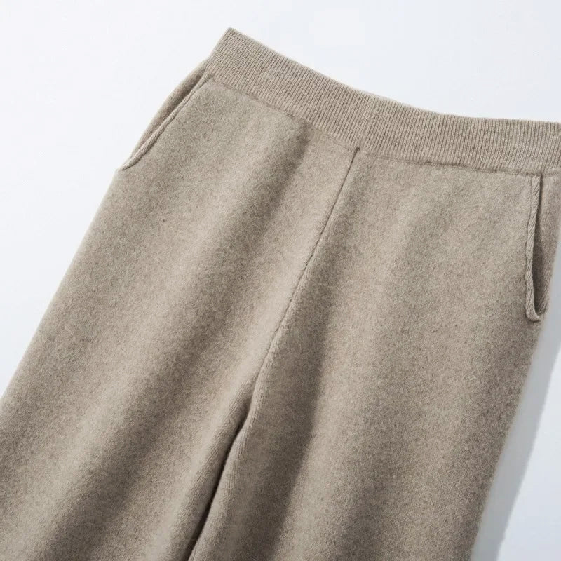Luxe Flanelle Wide-Leg Pants by Camille Martin