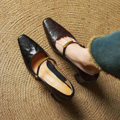 Marcelline Leather Mary Jane Heels