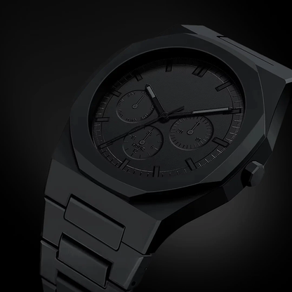 Men’s Chronograph Watch in Matte All-Black Tone