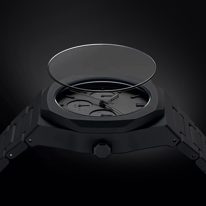 Men’s Chronograph Watch in Matte All-Black Tone