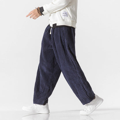 Men’s Corduroy Pants with Relaxed Wide-Leg Silhouette